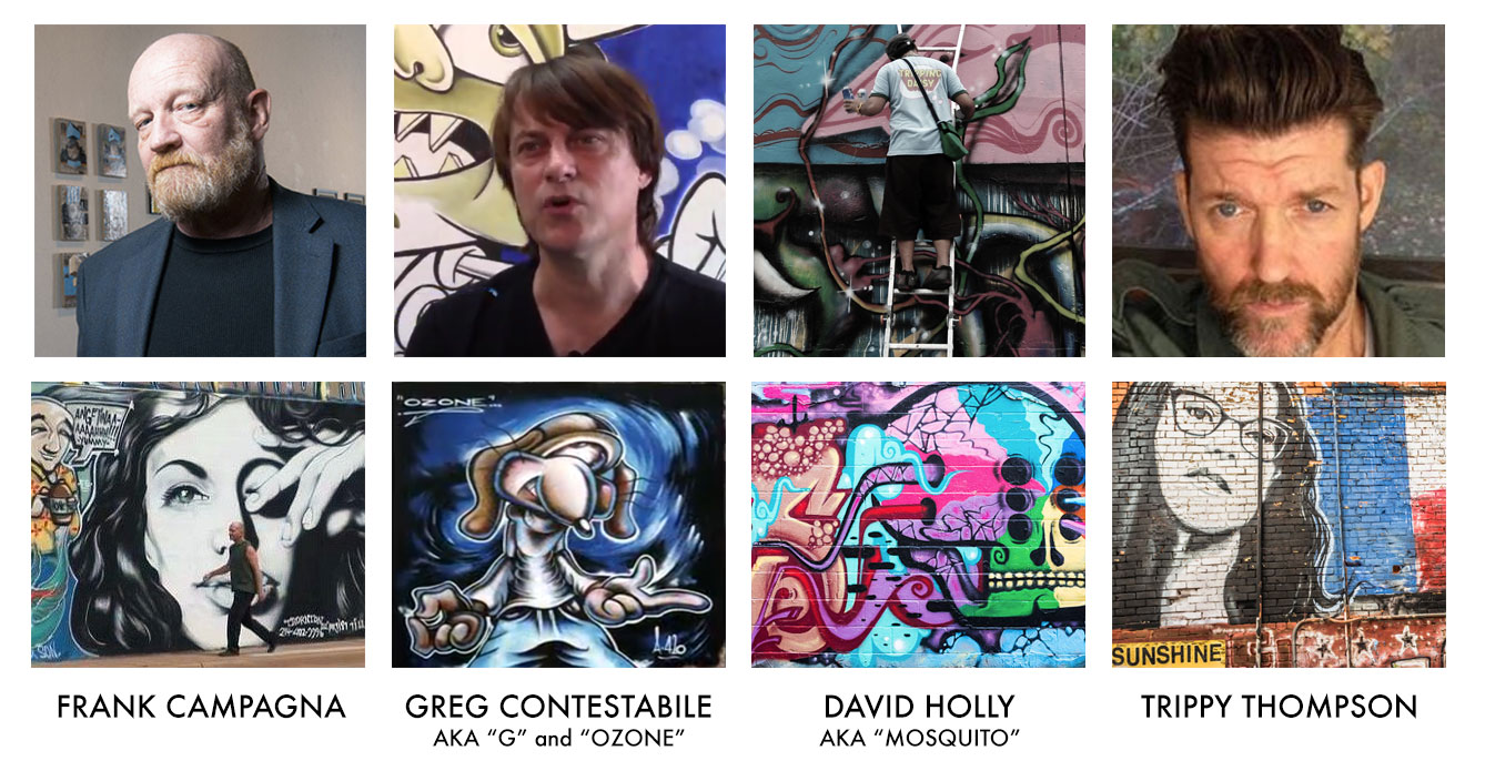 Deep Ellum Mural Artists Frank Campagna, Greg Contestible, David 