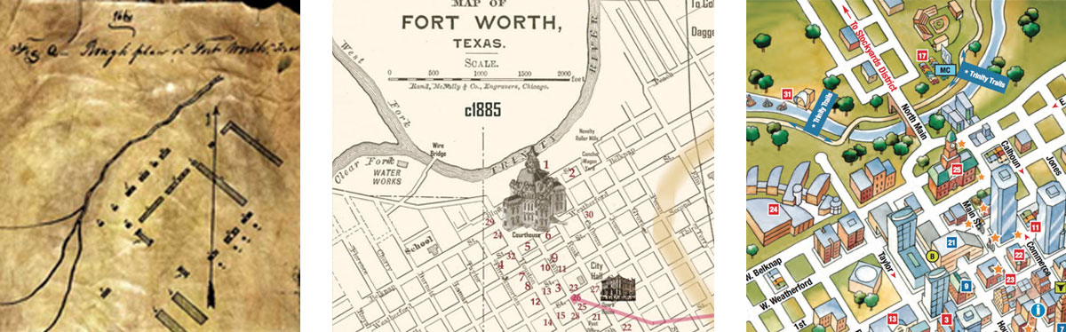 Very First Map of Fort Worth