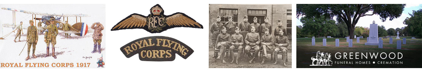 Royal Flying Corps British Greenwood Cemetary Fort Worth